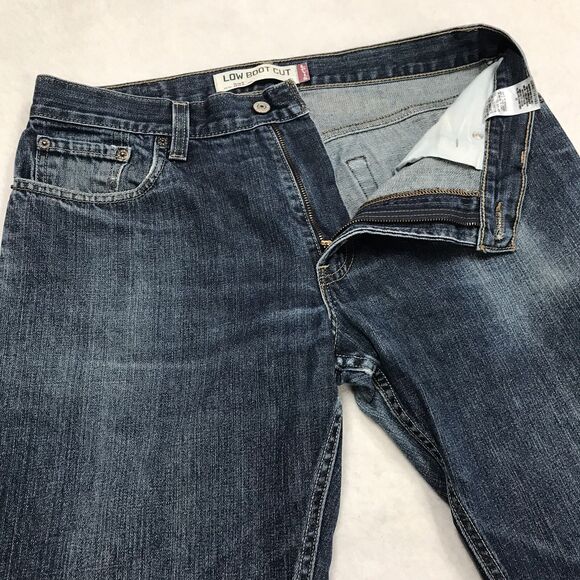 Y2K LEVIS 527 Low Boot Cut Jeans Men 34x34 Distress Denim Blue Cowboy Western - Picture 4 of 16
